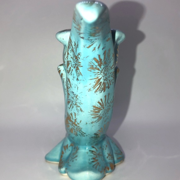 Vintage MCM Ornate Japanese Candle Stick Holder Ceramic Hand Painted Gold - Picture 9 of 13